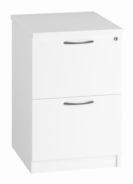EQUINOX 2-Drawer Wooden Filing Cabinet, WHITE