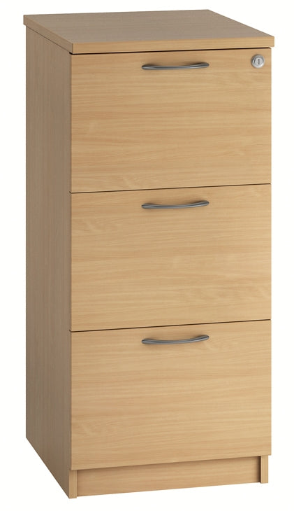 EQUINOX 3-Drawer Wooden Filing Cabinet, BEECH