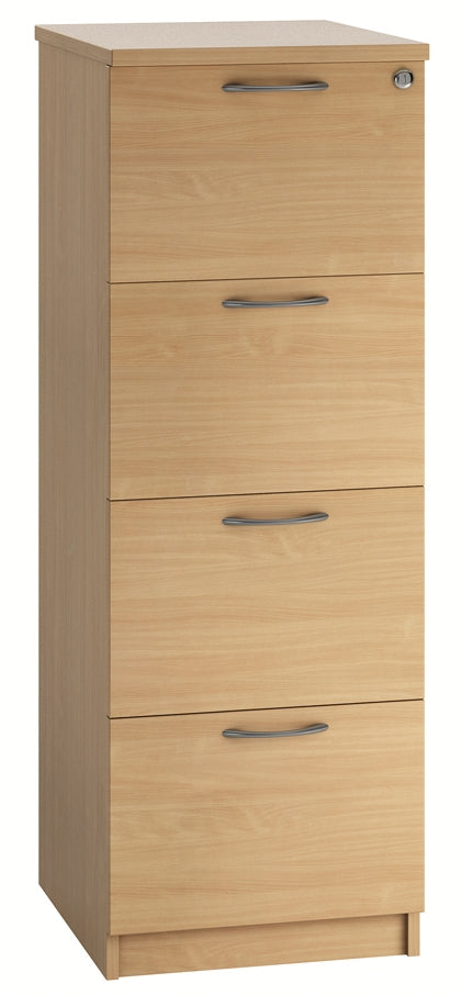 EQUINOX 4-Drawer Wooden Filing Cabinet, BEECH