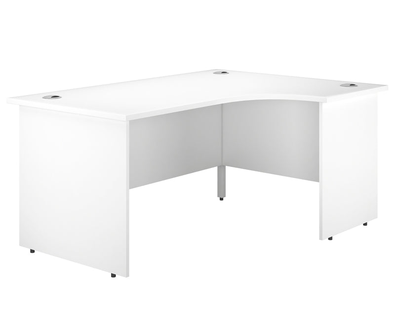 EQUINOX Panel End Radial Desk, Right-Hand, 1600mm, WHITE