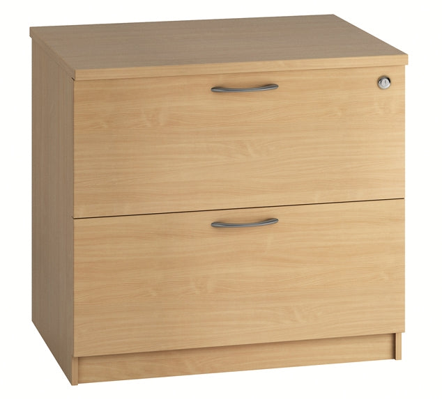 EQUINOX 2-Drawer Wooden Side-Filing Cabinet, BEECH